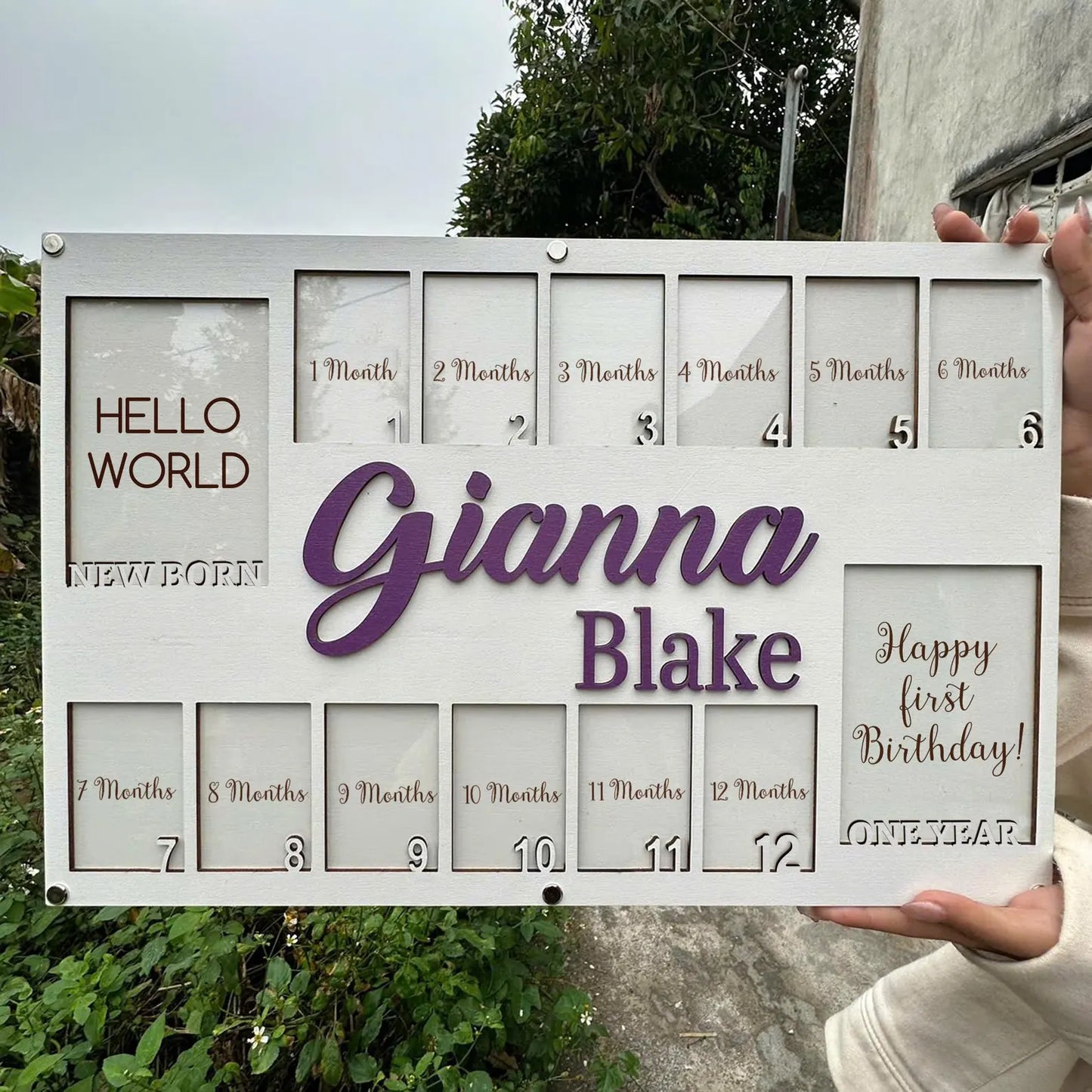 Baby First Year Photo Board