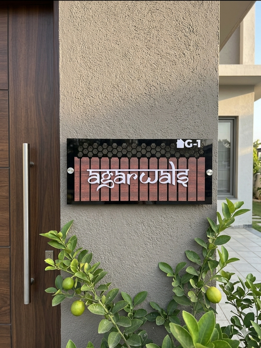 Honey Comb Name Plate