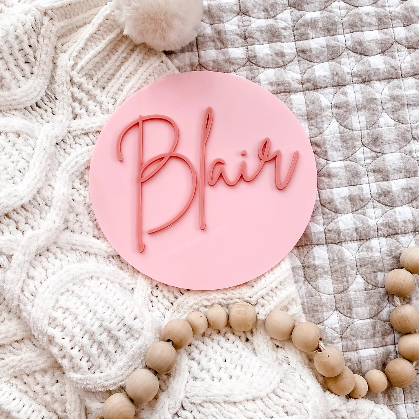 Nursery name plate