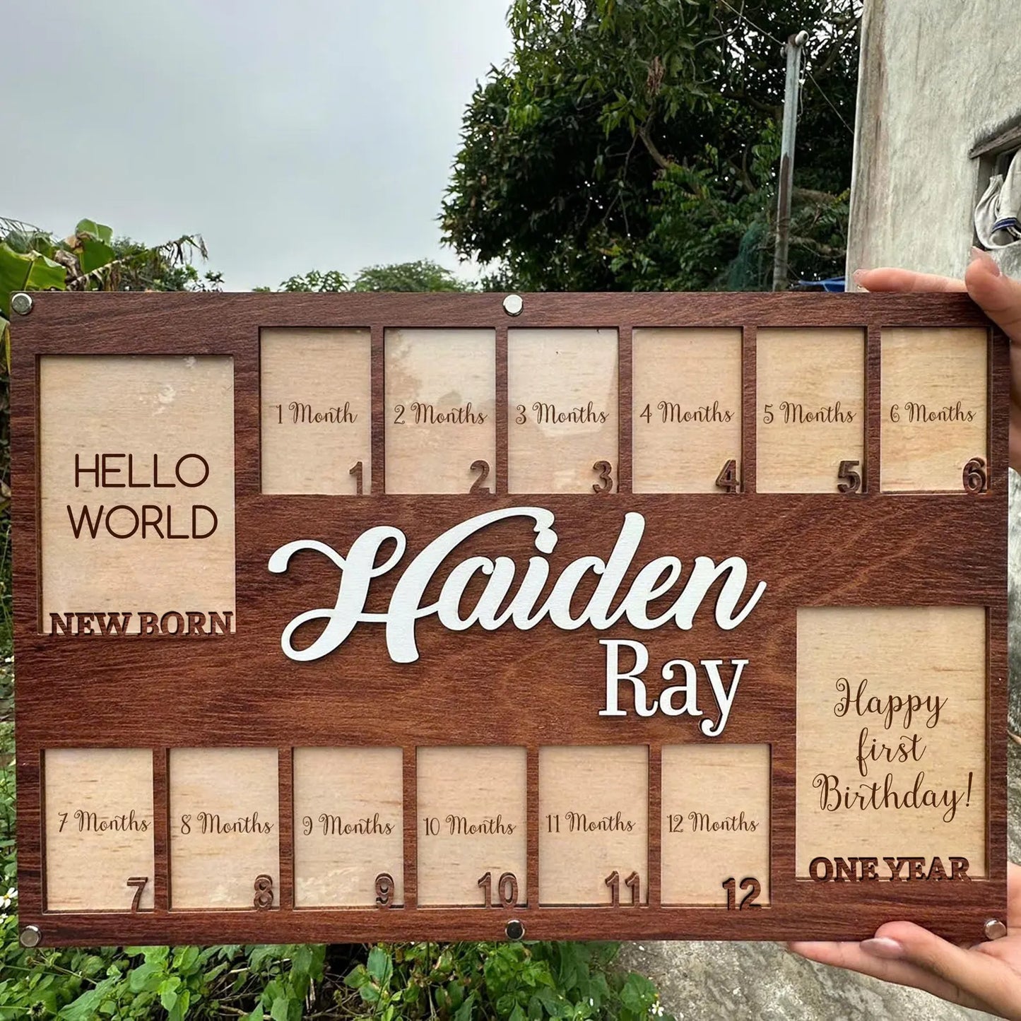 Baby First Year Photo Board